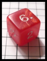 Dice : Dice - 6D - Red Velvet with White Numerals - FA collection buy Dec2010